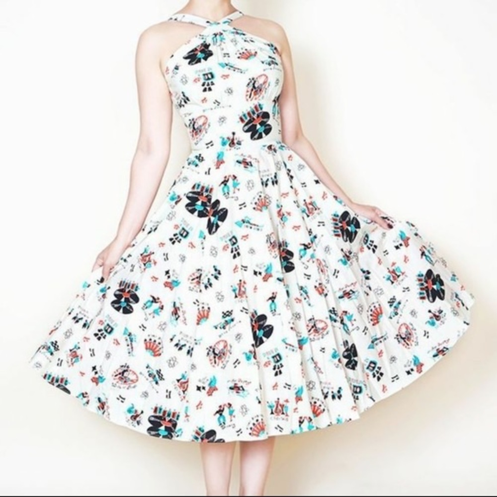 Bernie Dexter Atomic Print Swing Dress